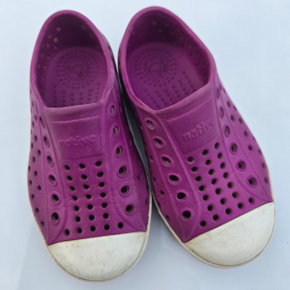 Native Shoes Malibu Pink Gradient Block Stripe Jefferson Slip Toddler Girl 7c‎